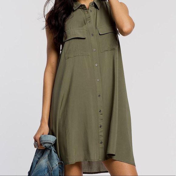Zara Dresses & Skirts - 🏆HP🏆SALE Zara 90s rivet collar mini shirt dress